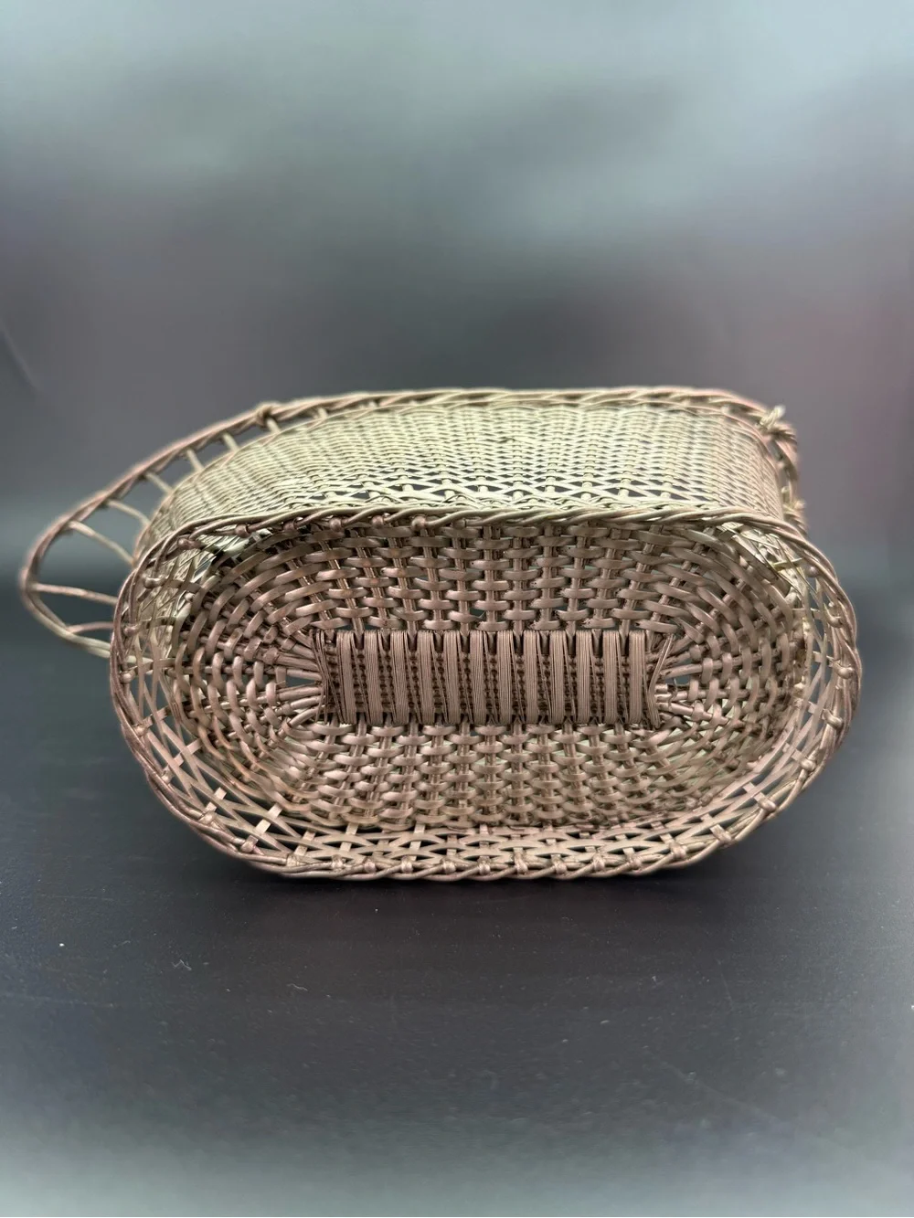 Vintage Silverplated Woven Wine Pouring Basket
